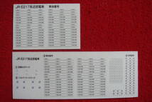 KatoカトーTomixトミックス E217系 横須賀／総武線 車両番号 加圧転写インレタ_画像1