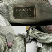 1円〜【入手困難品】 PRADA プラダ ショルダーバッグ 斜め掛け◎ ピンク ナイロン レザー メッセンジャーバッグ 三角ロゴ 鞄_画像10