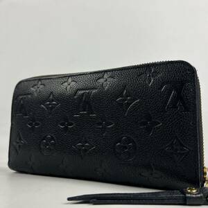 1円〜【美品】 LOUIS VUITTON ルイヴィトン 長財布 アンプラント ブラック モノグラム ラウンドファスナー ポルトフォイユ スクレット