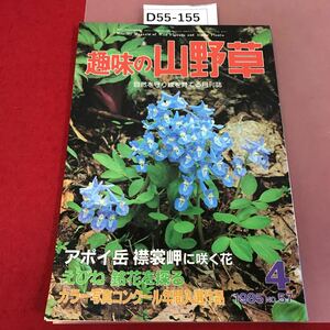 D55-155 趣味の山野草　1985 4 アポイ岳　襟裳岬に咲く花　えびね　（株）月刊さつき研究社　No.57 歪み有り