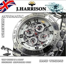 J.HARRISON ジョンハリソン 多機能 両面 フルスケルトン 自動巻き 腕時計 JH003-SW (1) 新品_画像1