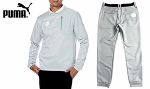 PUMA GOLF プーマ ゴルフ コンビネーション スウェット トレーナーXL スウェット ジョガーパンツM セットアップ/上下セット/グレー/メンズ