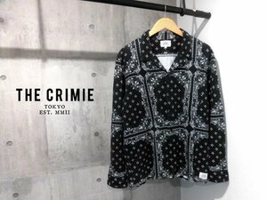 CRIMIE クライミー ペイズリー 総柄 長袖シャツ L/バンダナ柄 開襟シャツ/オープンカラーシャツ/黒 ブラック/メンズ