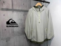 QUIKSILVER クイックシルバー フード付き ハーフジップ ジャケットXL/プルオーバー パーカー/アノラック フーディ/ベンチレーション/メンズ_画像1