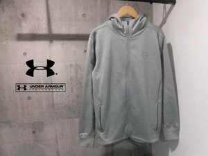 UNDER ARMOUR アンダーアーマー UA 9STRONG FLEECE HOODY 撥水加工 ジップパーカーXL/ZIPフーディ/グレー/メンズ/1305624/野球/程度良好