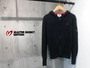 MASTER BUNNY EDITION マスターバニーエディション PEARLY GATES パーリーゲイツ カシミヤ混 ジップパーカー4/ZIPフーディ/紺/158-272948