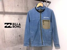 BILLABONG ビラボン AJ012-Z07 ロゴ刺繍 スウェット ジップ ジャケットS/メンズ/サーフ スノーボード_画像1