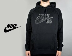 NIKE SBナイキエスビー Grid Stitch Icon Hoodie Pullover ステッチ スウォッシュロゴ スウェット パーカーM/プルオーバー フーディ/800950