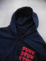 PUNK DRUNKERSパンクドランカーズ コブラ蛇使い スカル ラメプリント スウェット ジップパーカーM/ZIPフーディ/PDS/メンズ/あいつ くっきー_画像7