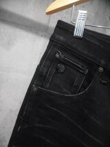 G-STAR RAW ジースター ロウ ARC 3D SLIM 立体裁断 3D スリム ストレッチ デニムパンツW28/ジーンズ/黒 ブラック/メンズ/程度良好_画像7