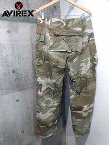 AVIREX アヴィレックス 27570 AERO PANTS ロゴプリント カモフラ エアロ カーゴパンツ L/リップストップ モンキーパンツ/迷彩/メンズ