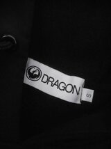 DRAGON ドラゴン ゴーグル スノーボード 撥水パーカーS/プルオーバー フーディ/黒 ブラック/メンズ/春スノボ_画像7