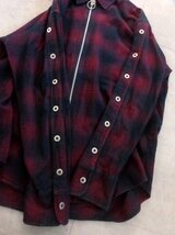 MYne MIHARA YASUHIRO マイン ミハラヤスヒロ Check zip-up shirt オーバーサイズ シャドーチェックシャツ M/ジップシャツ/G01SH121/メンズ_画像6