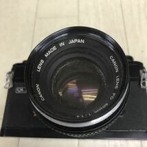 B1854 レトロ シャッターOK Canon FTb QL キャノン 黒 フィルムカメラ 一眼レフカメラ レンズ FD 50mm 1:1.4 当時物 動作未確認 ジャンク_画像3