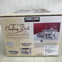 B1879 未使用 KIRKLAND カークランド チャフィング ディッシュ コンロ付卓上鍋 両手鍋 CHAFING DISH 保温 料理_画像3