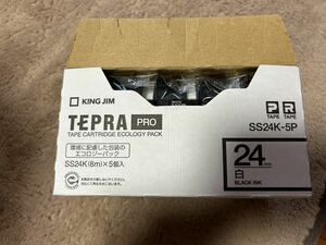 KINGJIM TEPRA テープカートリッジキングジムプロ PRO テプラテープ　未使用品　24mm白