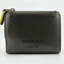 極美品/現行型◆BVLGARI ブルガリ フラグメント 三つ折り財布 セルペンティフォーエバー 蛇 スネーク グレー イエロー レザー 本革 メンズ_画像3