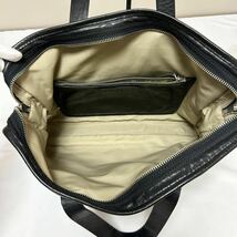 1円◆ MARC JACOBS マークジェイコブス メンズ ビジネスバッグ ショルダー ブリーフケース 2way オールレザー 本革 A4斜めがけブラック 黒_画像7