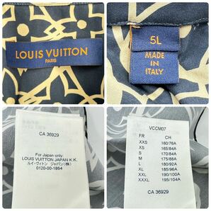 未使用品【激レア5L】LOUIS VUITTON ルイヴィトン 総柄 LV ワックス モノグラム 半袖シャツ メンズ ビッグシルエット 希少サイズの画像10