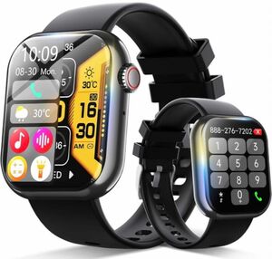 iPhone android 防水　新品　Bluetooth 通話機能付き スマートウォッチ　心拍 血糖値　血圧　歩数計 腕時計