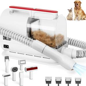 ペット用 グルーミングセット バリカン 犬 猫 美容器 6in1 多機能掃除機 2.2L大容量ダストカップ 抜け毛自動吸引 お手入れ簡単 抜け毛対策