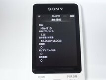 ユ■/Zこ7610　SONY ソニー WALKMAN ウォークマン NW-S15 ホワイト 16GB 再生OK 訳ありジャンク 保証無_画像2