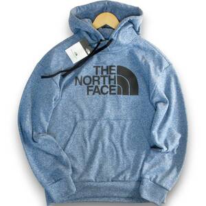 新品◆THE NORTH FACE◆ストレッチ ALAMO ビッグロゴ フーディー プルオーバー S ブルー◆ノースフェイス パーカー◆aee J2191