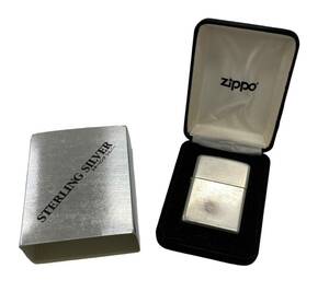 〈ライター〉ZIPPO ジッポー STERLING 無地　2012 コレクション　喫煙具　ケース付き【中古／現状品/着火未確認】004299-⑥ 