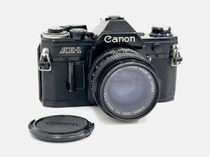 〈カメラ〉Canon キャノン ボディ　AE-1 レンズ CANON LENS FD 50mm 1:1.4 フィルム　一眼【中古/現状品】004140-③