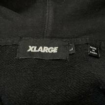 XLARGE エクストララージ スウェットパーカー トレーナー プルオーバー バックプリント フェード ストリート ブラック サイズL 玉FL3221_画像3