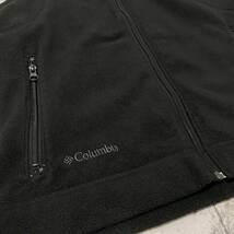 90s Columbia コロンビア フリースベスト USA企画 三角タグ 刺繍ロゴ ヴィンテージ アウトドア 薄手 ブラック レディース 玉SS1573_画像8