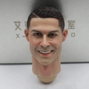 交換 ヘッド 1/6スケール 男性 イケメン 笑う 外国人 ハンサム PVC 頭部 モデル 顔 サッカー ミニチュア アクションフィギュア 専用 740