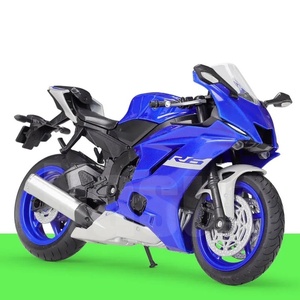 バイク YAMAHA YZF-R6 合金 1/12スケール ヤマハ ミニカー ミニチュア オートバイ 17.7cm 可動 自立式 ブルー ダイキャスト おもちゃ 399