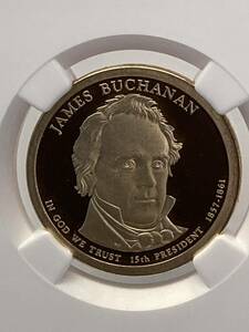 【未使用 綺麗 】PF69 ULTRA CAMEO 2010 アメリカ第15代大統領 JAMES BUCHANAN 銅貨 FIFTEENTH PRESIDENT ジェイムス・ブキャナン モダン