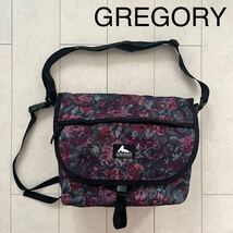 GREGORY グレゴリー ショルダーバッグ ガーデンタペストリー 旧ロゴ 花柄 アメリカ製 made in U.S.A. USA メッセンジャーバッグ_画像1