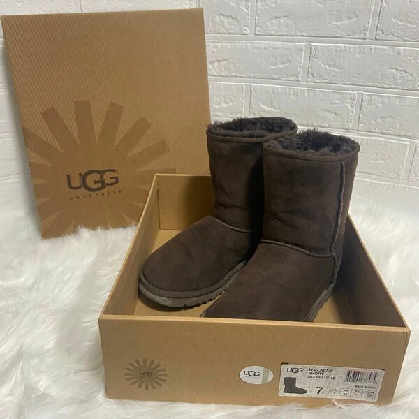 UGG アグ　ムートンブーツ　ブラウン　24cm