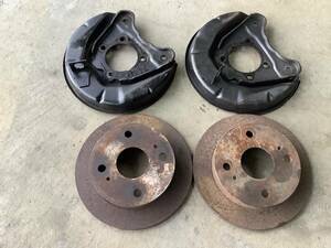  Toyota AE92 Corolla Levin GT limited rear brake rotor, back plate left right set 