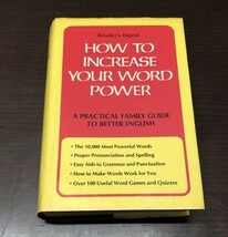 送料込! How to increase your word power Readers Digest 英単語活用事典 単語力の伸ばし方 リーダーズ ダイジェスト 洋書 (BOX)_画像1