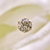 【新品・未使用】1円～最落無 天然ダイヤモンド 計0.58ct,K18YG 定番スタイル シンプル 6本爪 ダイヤモンド スタッドピアス_画像3