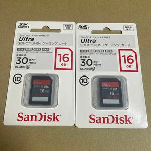 SANDISK ウルトラ SDHC UHS-I CLASS10 16GB 2枚〔SDSDUG-016G-J35〕