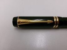 PARKER 万年筆 DUOFOLD ペン先 18K 750 パーカー デュオフォールド ブラック×ゴールド 中古品_画像3