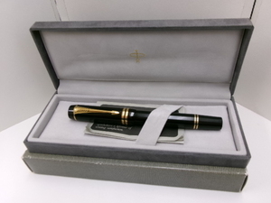 PARKER 万年筆 DUOFOLD ペン先 18K 750 パーカー デュオフォールド ブラック×ゴールド 中古品