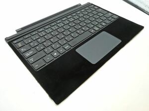 Surface Pro7 専用 純正中古キーボード 黒 新品スウェード保護貼付　水