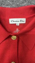 Christian Dior ディオール / ウールカーディガン 赤_画像2