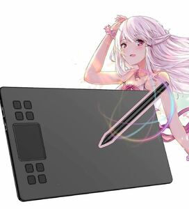 03348 VEIKKA50タッチペンタブペンタブレットmac対応Android6.0対応ミニマリストデザインエクスプレスキー8個 タッチパッド付き 10x6インチ