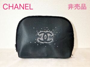 ★未使用★非売品★ CHANEL シャネル ポーチ ロゴ ココマーク ノベルティ バッグ クラッチ 化粧ポーチ 黒 ブラック 