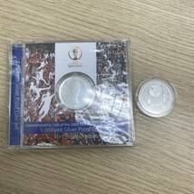 #12900　2002 FIFAワールドカップ記念貨幣 千円銀貨幣プルーフ貨幣セット 2002年 平成14年 1000円 記念 銀貨　純銀　31.1g_画像1