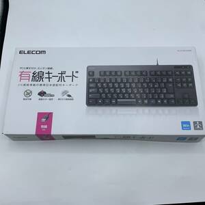 #13685 ELECOM 有線キーボード 黒 TK-FCM103BK 電池不要 美品 for Windows ケーブル長1.5m