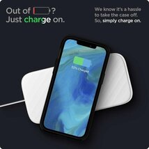 Spigen iPhone12Pro ケース iPhone12 ケース 耐衝撃 バンパーケース Qi充電 ワイヤレス充電 ACS01711 ガンメタル_画像6