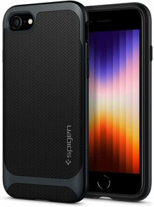 Spigen iPhoneSE2 第2世代 iPhoneSE3 第3世代 iPhone8 iPhone7 ケース TPU PCバンパー 耐衝撃 ACS00952 メタルスレート